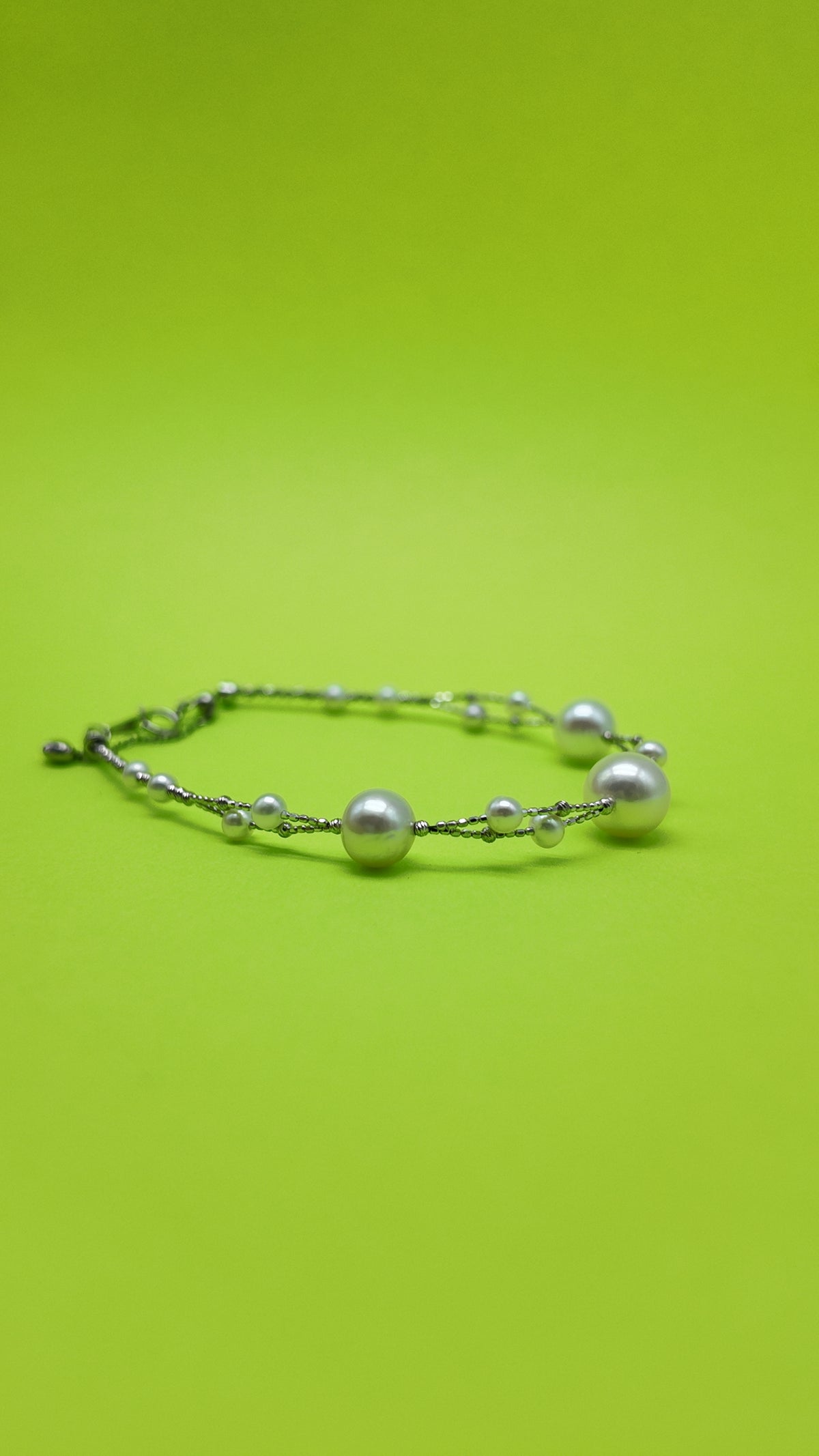 zweireihige Süßwasserperlen-Armband